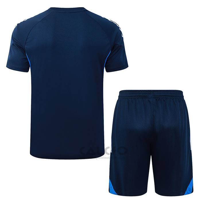 Tuta da Track Real Madrid Manica Corta 2025-2026 Blu Bianco - Pantaloncini